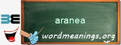 WordMeaning blackboard for aranea